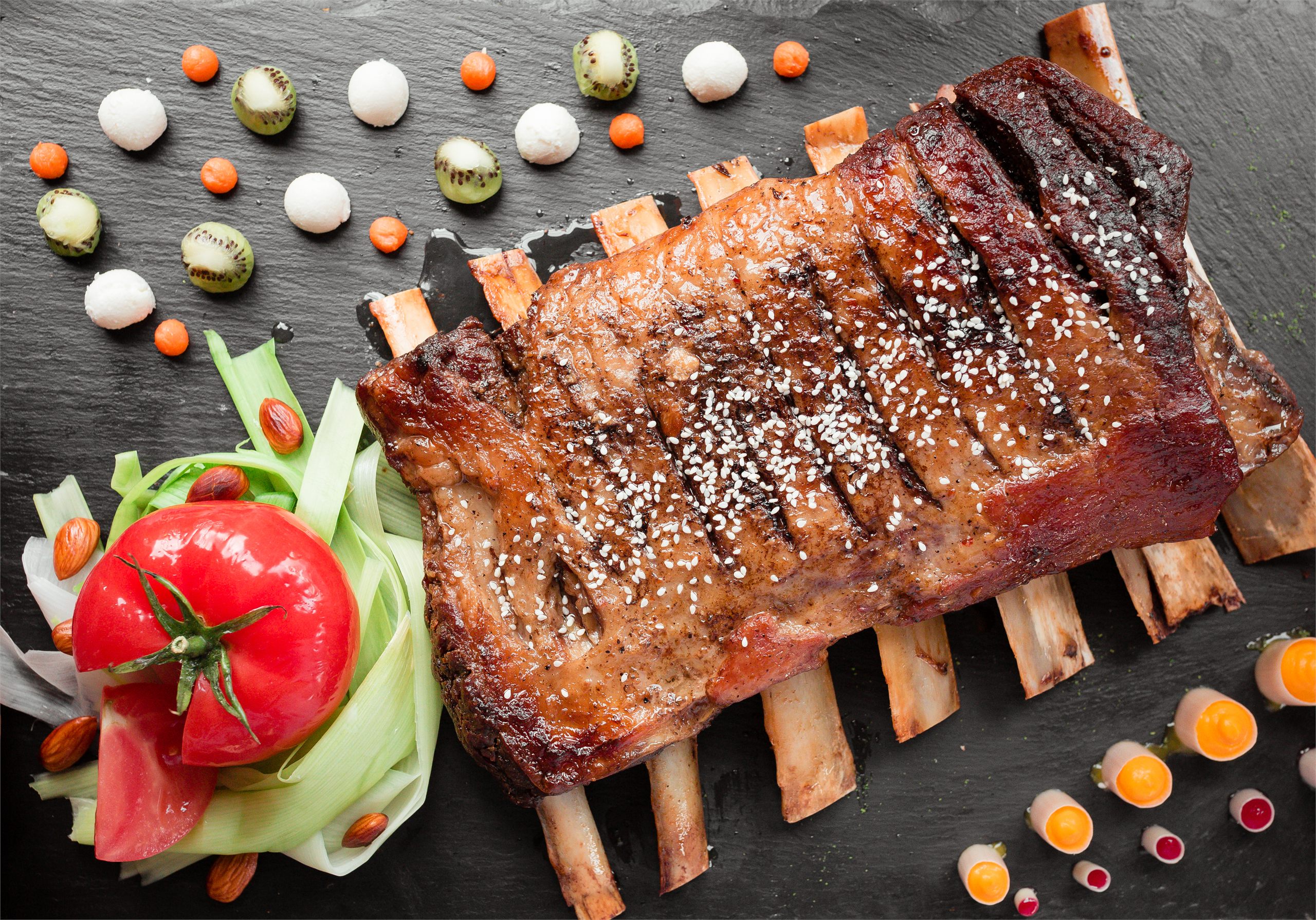 Grilled ribs at Cork & Cleaver