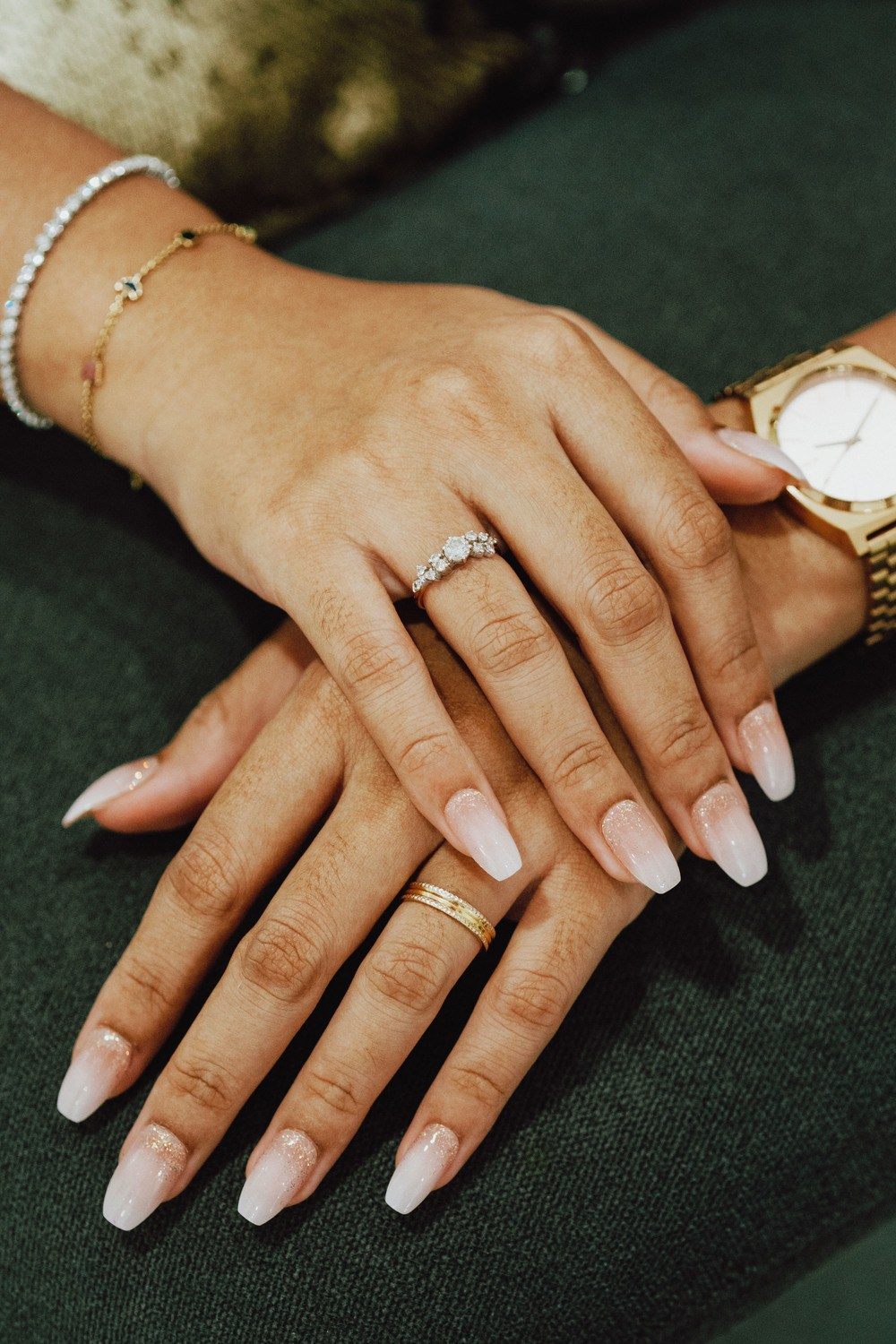 Close-up of a finished manicure at POSH Nail Spa