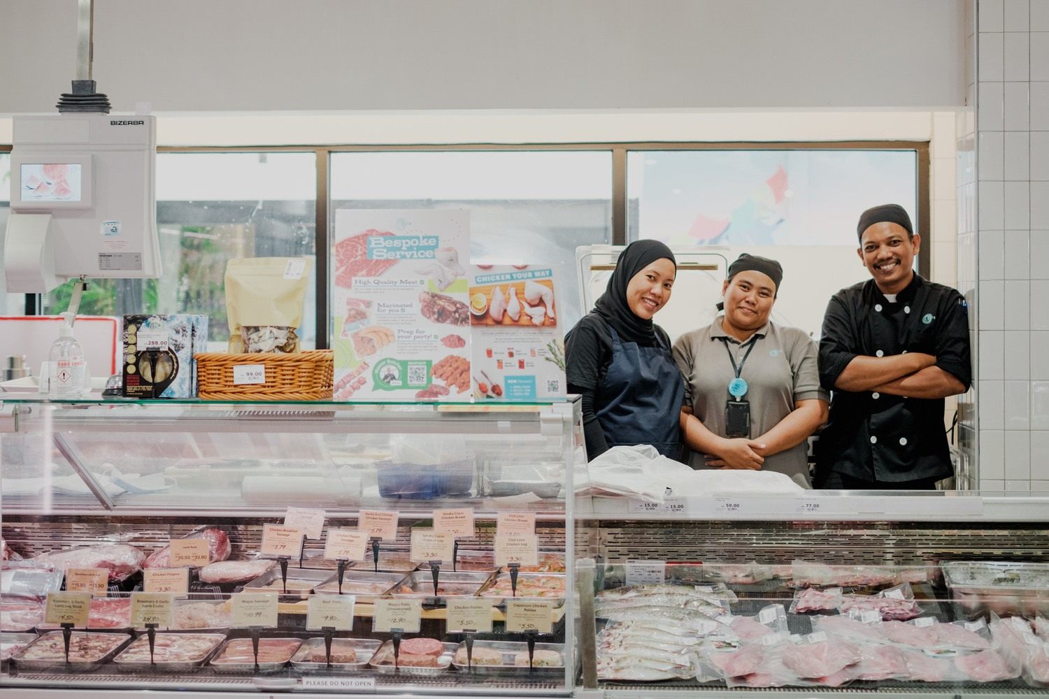 Checkout counters at Qra